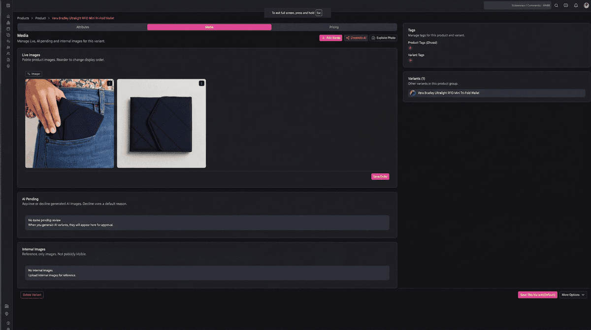 1Commerce operational intelligence dashboard