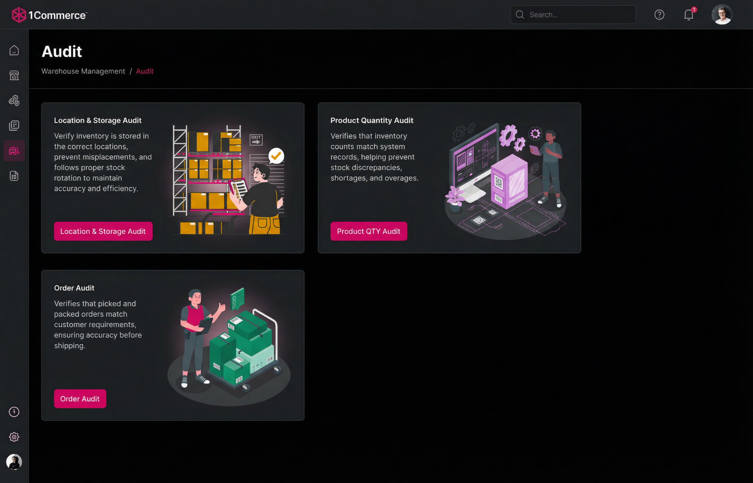 1Commerce Analytics real-time dashboard